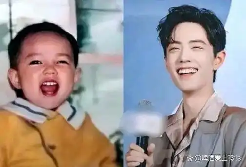 在照片中,肖战穿着校服,笑容灿烂,眼神清澈.