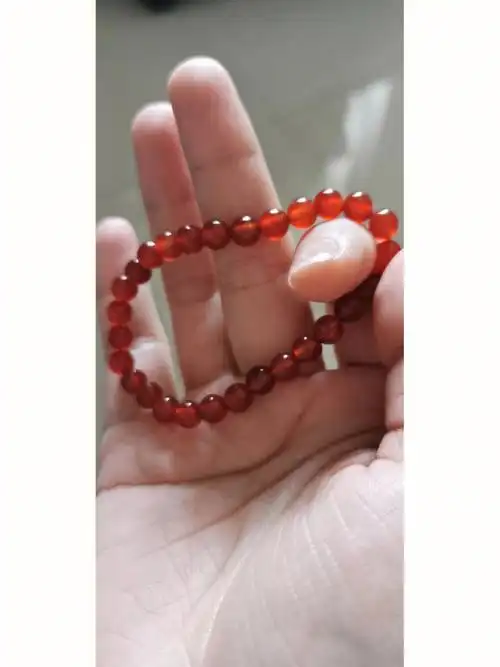 盘串真的很解压我的红玛瑙是不是假的