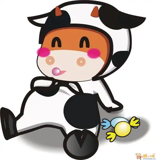 100 拟人化,卡通矢量牛