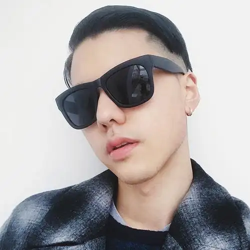 复古黑超方形偏光墨镜男长脸圆开车驾驶眼睛男士太阳镜2017新款潮