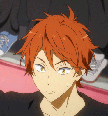 动漫帅哥红发交谈gif动图_动态图_表情包下载_soogif