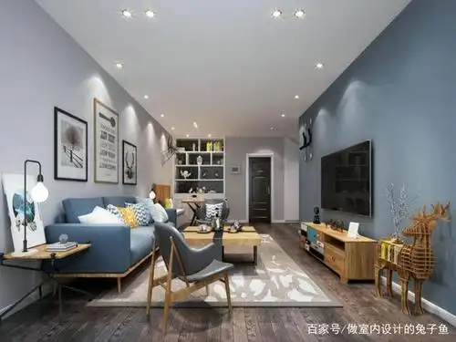 客厅墙面灰色,配什么颜色的电视墙好?