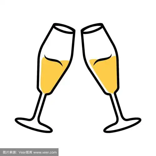 庆祝.的婚礼.欢呼.品尝品尝.孤立的矢量图