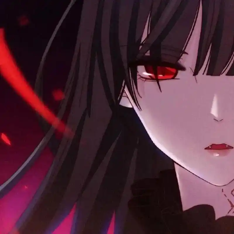 黑暗系动漫女生头像 简真如童话一般,当恶魔流下眼泪的同时,也就失去