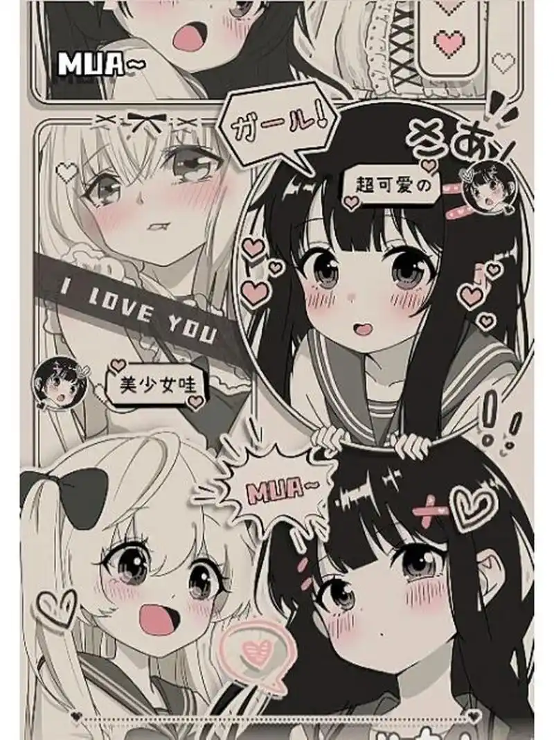 黑白少女动漫精美壁纸 壁纸来源:qq 不是原图,保存图片稍微改了一下