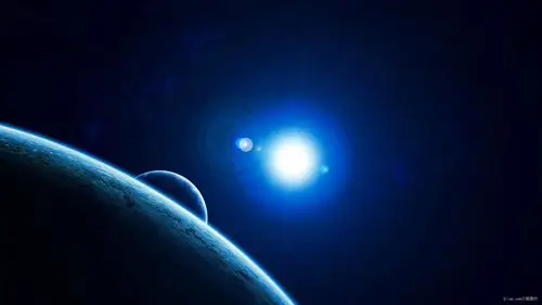 蓝色梦幻星空图片