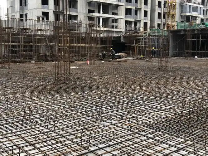 d15车库筏板钢筋绑扎