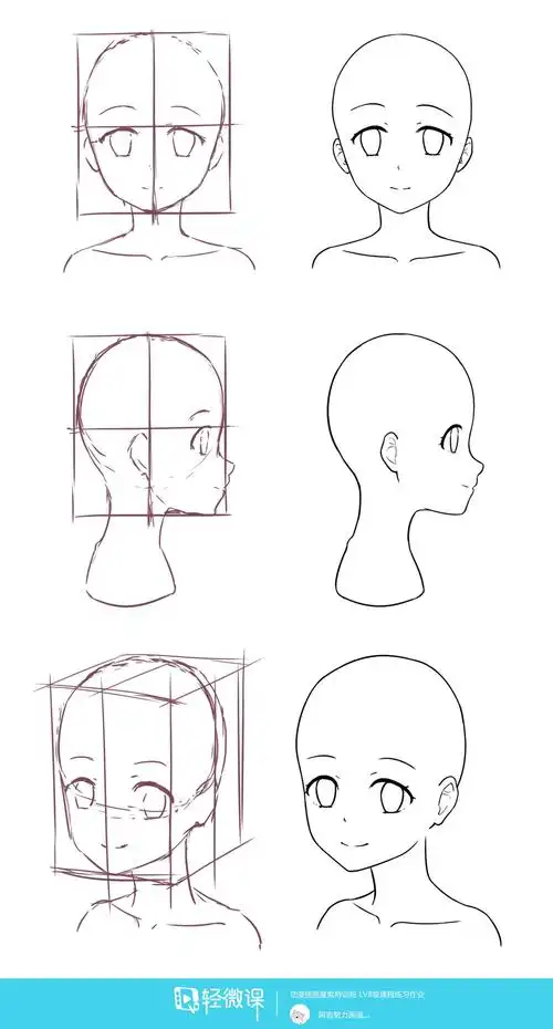 基础头部转向练习人物基础头部结构提升