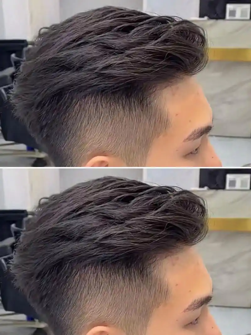 男生发型|痞帅港风侧背|免烫 90快让你的男朋友剪这种发型嘎嘎帅
