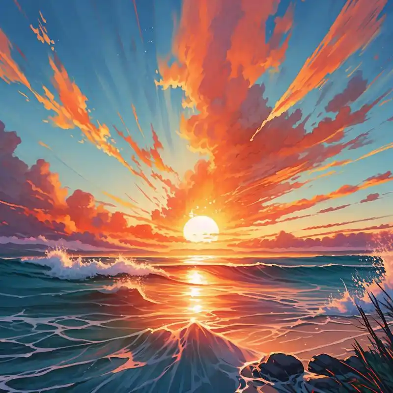 93海边日出美景头像98 想与你一起,迎接海边的第一缕阳光7715