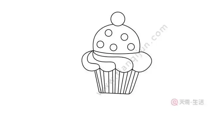 可爱甜品简笔画卡通画法