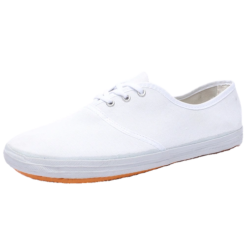 小白鞋男帆布鞋学生军训运动会体操晨练武术护士工作白布鞋女you