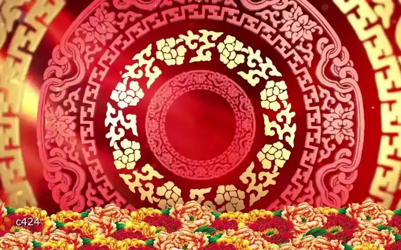 c424 载歌载舞喜庆节日歌舞表演舞台led大屏幕背景视频素材a