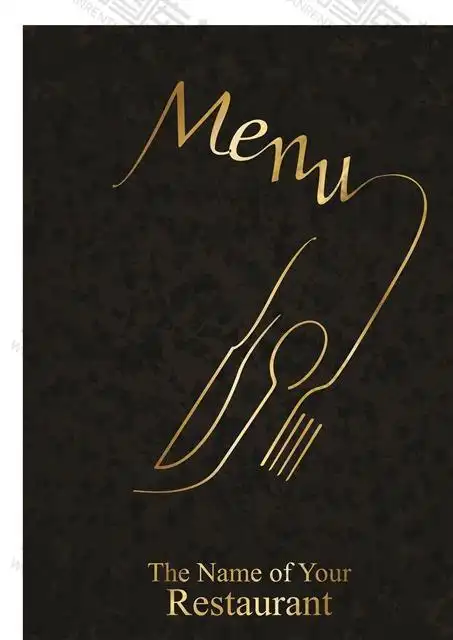 黑金高级菜单封面设计