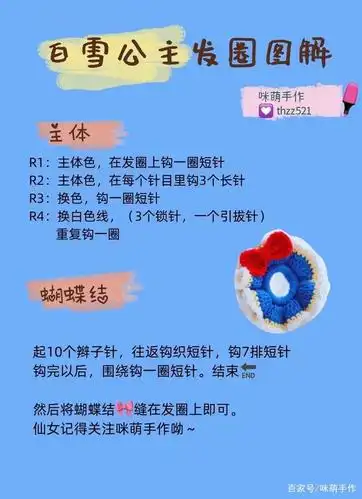 白雪公主发圈钩针编织图解分享