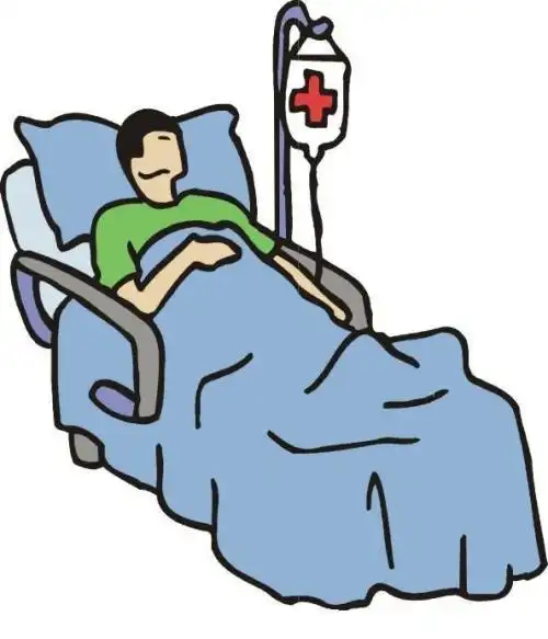 病床上的病人简笔画卡通