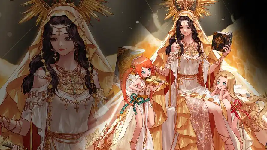 自制女圣职pc壁纸(1920*1080),沃特碧们的colg,dnf地下城与勇士