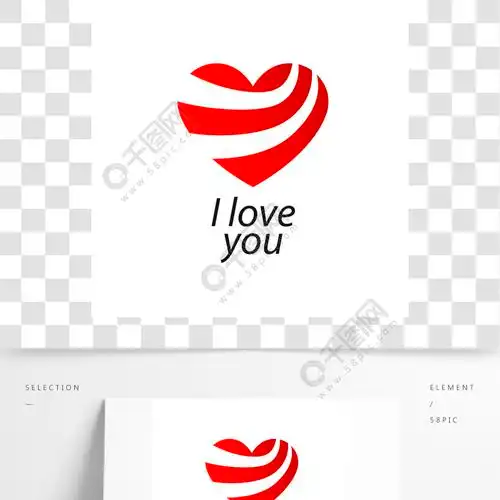 矢量标志的心图案抽象矢量心徽标爱的宣言