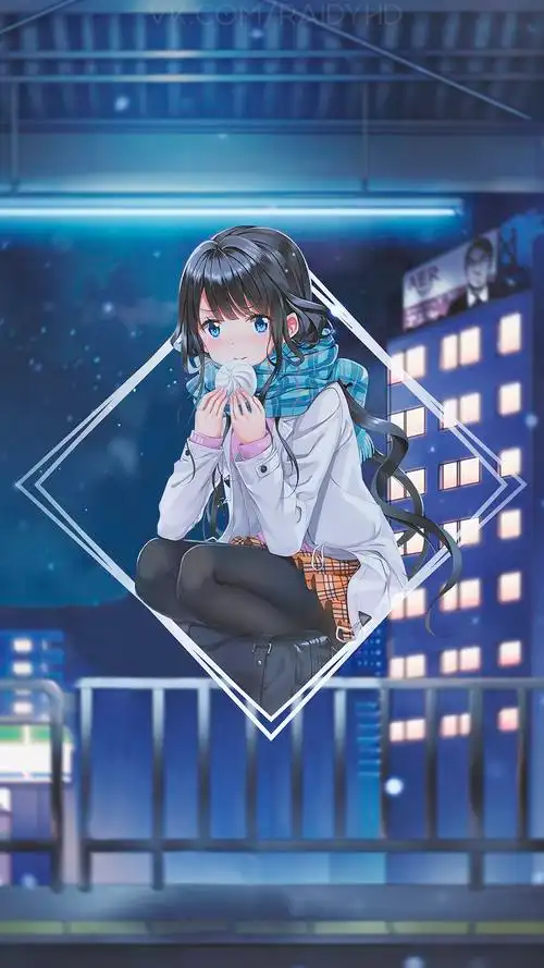 可爱动漫少女写真手机壁纸