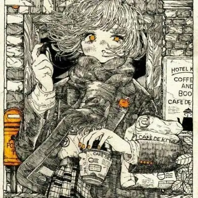 苏柒:复古插图动漫少女手绘/超负责图片