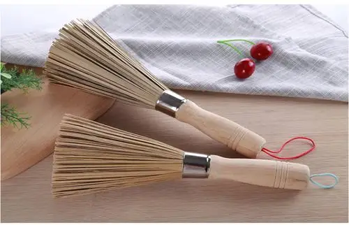 刷锅神器洗锅刷竹刷子洗锅的刷子厨房用洗碗竹制锅刷清洁刷2个装