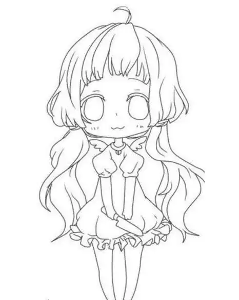 手绘q版人物简笔画-我也来画小美女 小女孩简笔画