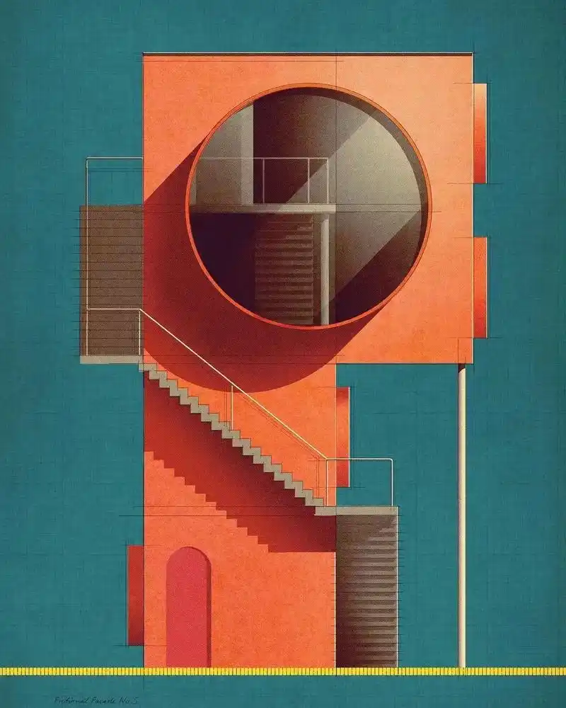 色彩和建筑的碰撞