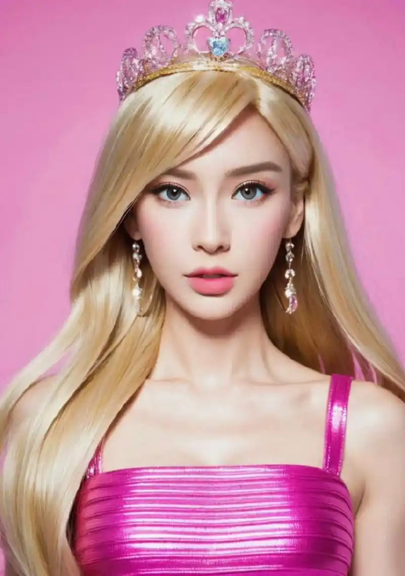 迪丽热巴和angelababy芭比造型,大家觉得好看吗?