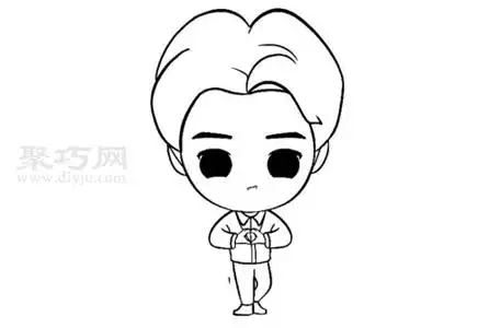 鹿晗简笔画怎么画来看鹿晗简笔画画法