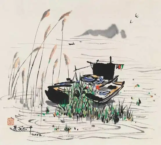 吴冠中国画精品2幅