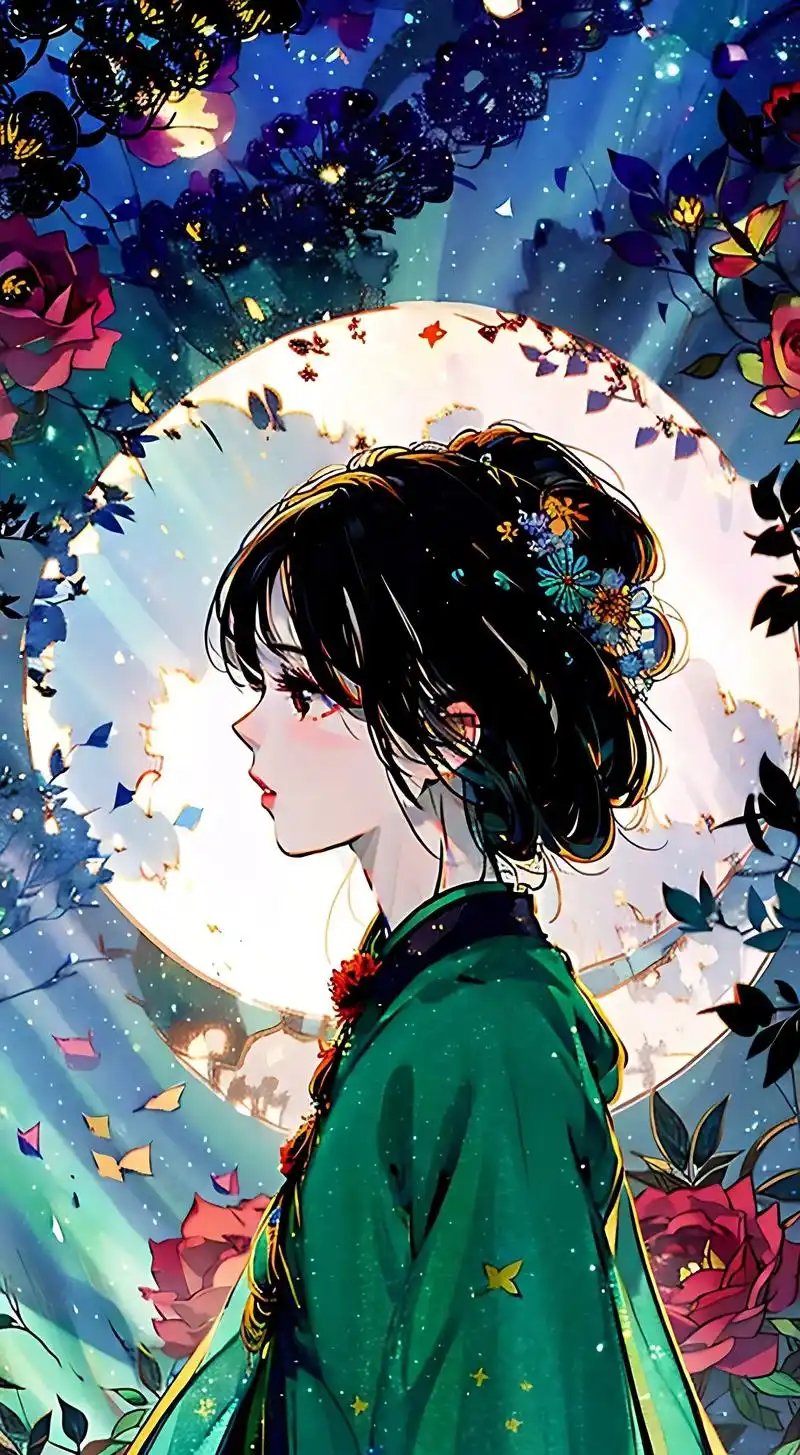 二次元 #古风 #动漫 #画画 #好看的背景图 你是爱,是 - 抖音