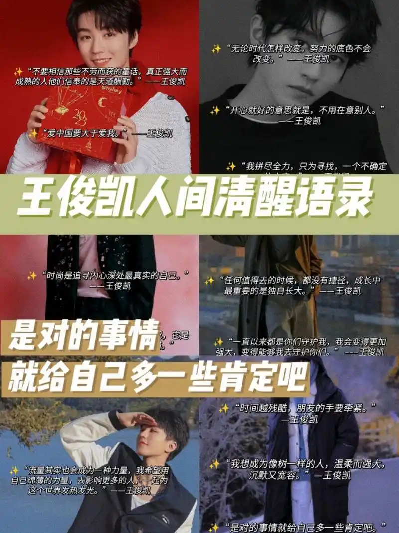 97王俊凯经典语录丨未来有你,与你荣焉 94友友们,晚上好呀!