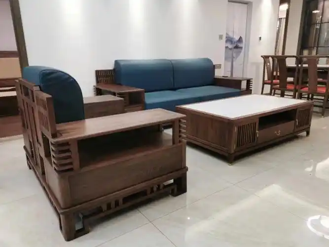 新中式沙发黑胡桃木沙发客厅沙发