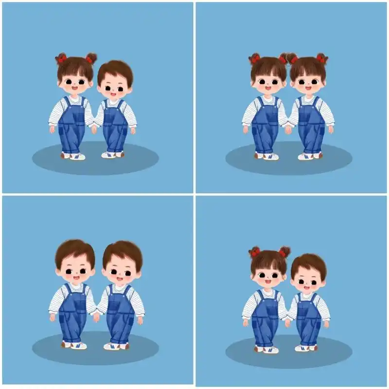 家有两宝头像|双胞胎|龙凤胎头像|背景图 第76张:龙凤胎 第77张