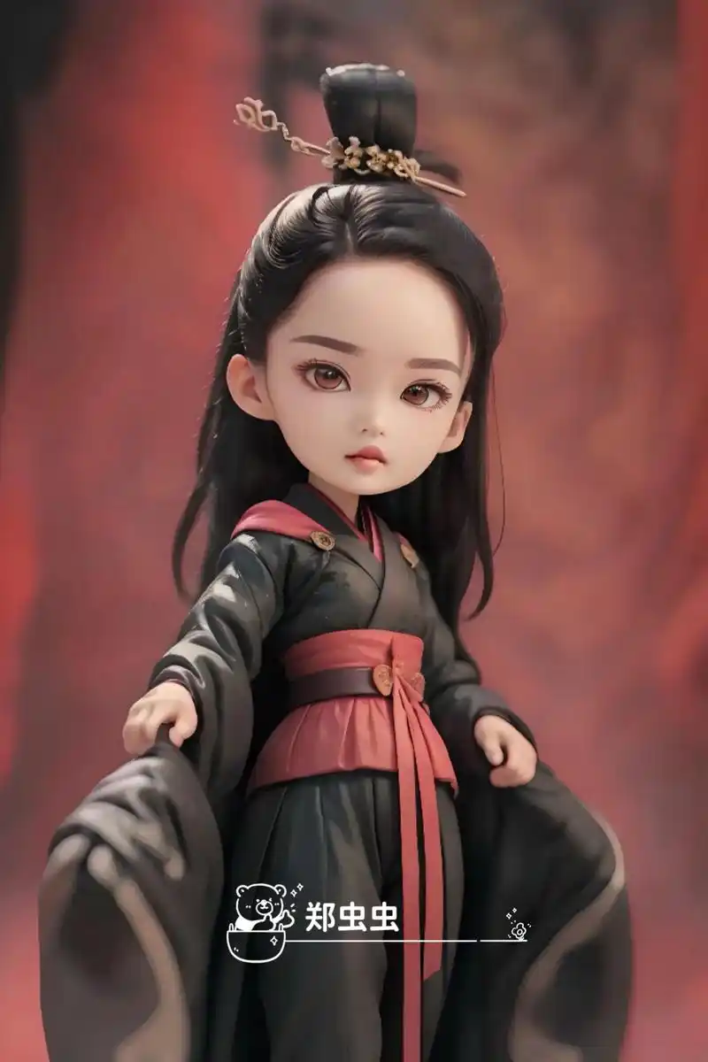 锦绣南歌q版人物-沈骊歌#ai绘画 #q版人物 #李沁 #锁 - 抖音