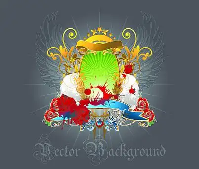 白马王冠翅膀背景