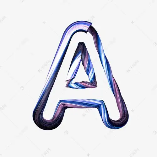 创意炫彩字母a