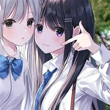 卡通动漫闺蜜头像二人可爱优质闺蜜卡通头像呆萌