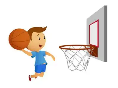动漫跳跃篮球球员拍摄目标照片