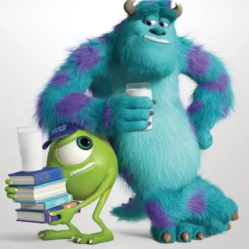 迪斯尼怪兽电力公司 怪兽大学毛怪苏利文公仔 毛绒玩具 disney