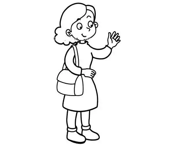 准备上班的妈妈_简笔画_ps家园网