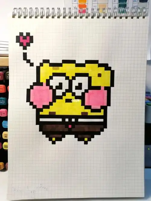 像素画临摹海绵宝宝