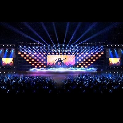 舞台舞美3d效果图设计晚会演出周年庆典设计奠基走秀设计