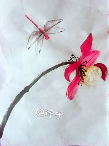 国画 水墨画 蜻蜓
