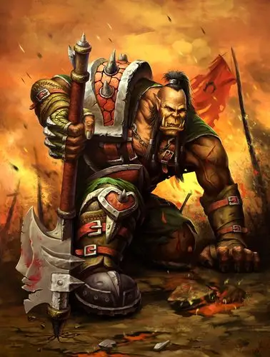 玩家画作:兽人战士浴血反击-魔兽世界专区