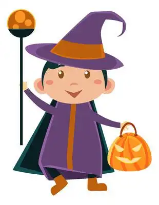 可爱的小巫师女孩图片_卡通手绘_编号11659065_红动中国