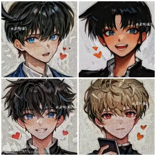 侦探柯南#名柯f4#工藤新一#服部平次#黑羽快斗#怪盗基德#白马探#原创