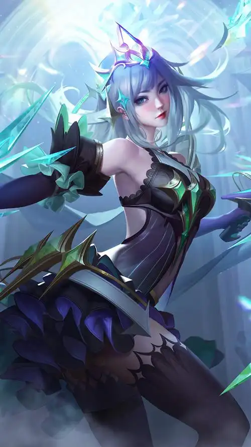 王者荣耀女英雄虞姬ps美图-启明星使皮肤竖屏手机壁纸