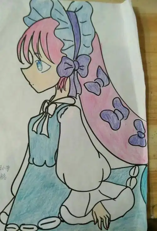 农村小画家,10岁女童成了"小小代课美术老师"