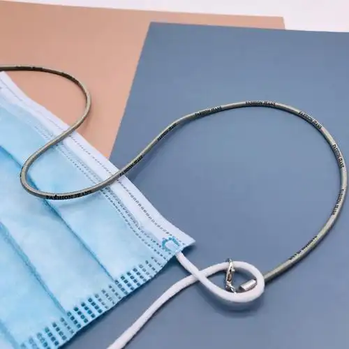 跨境热销口罩配饰 ins字母弹力防丢挂脖口罩绳 多色编织口罩挂绳